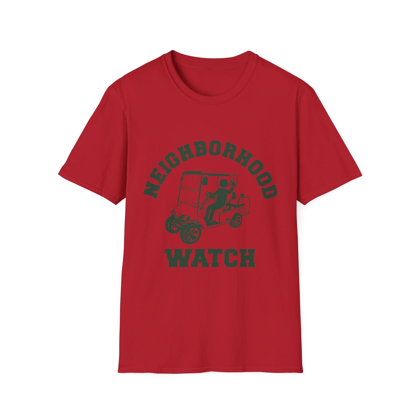 Neighborhood Watch Golf Cart Unisex Softstyle T-Shirt