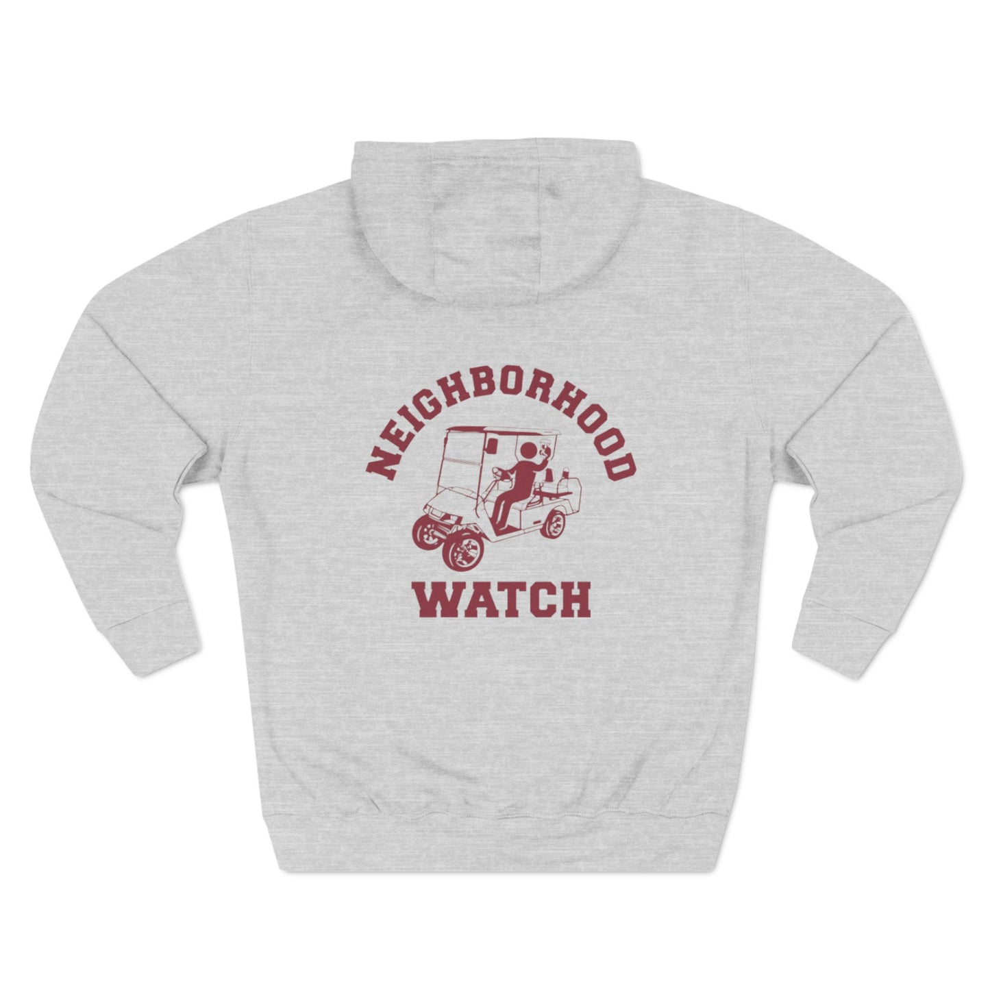 Neighborhood Watch Fleece Hoodie - Cozy & Stylish for Golf Cart Community Lovers