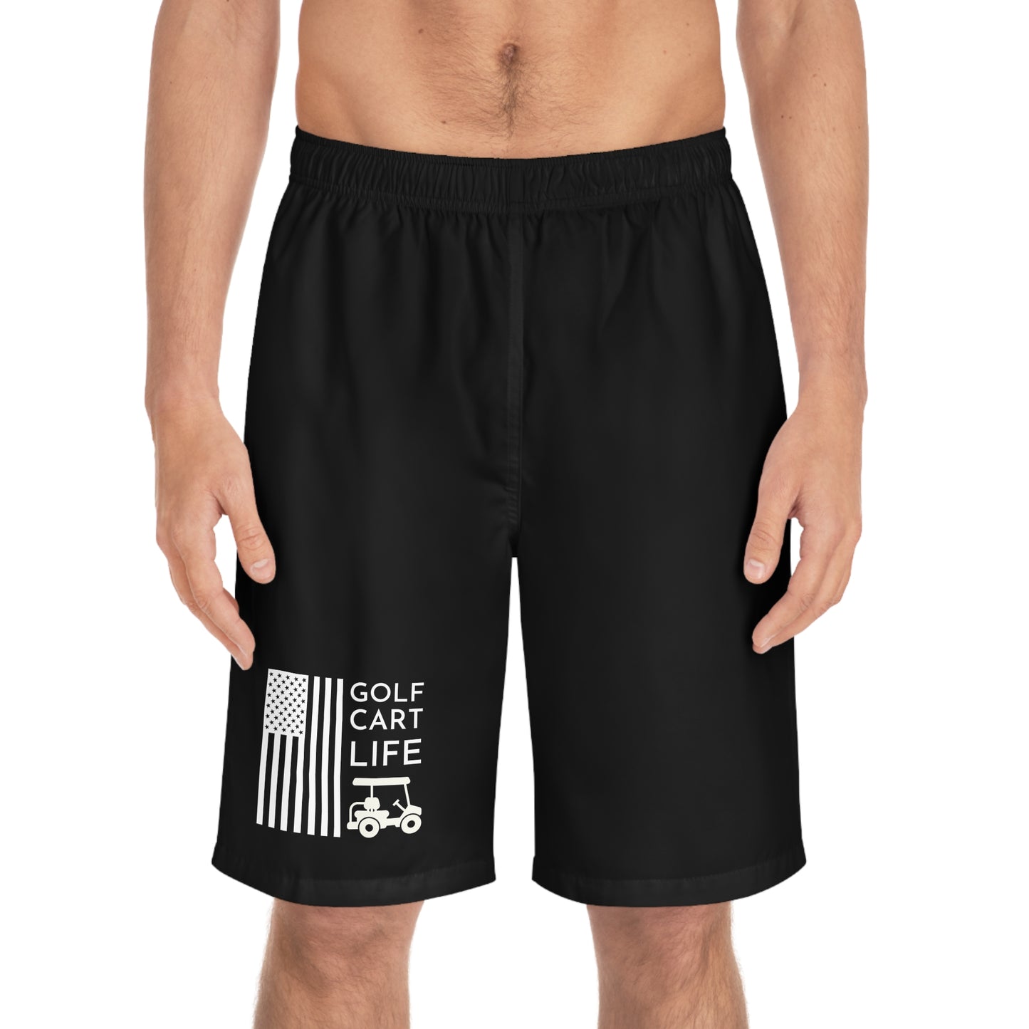 Men's Golf Cart Life Board Shorts - Perfect for Summer Fun