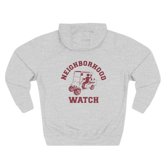 Neighborhood Watch Fleece Hoodie - Cozy & Stylish for Golf Cart Community Lovers